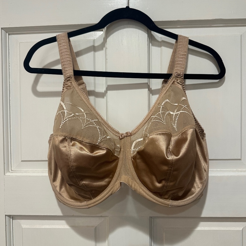 Elomi Bra Womens 38J Beige Hazel Underwired Full Coverage Cate EL4030HAL